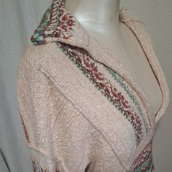 Pilcro Urban Outfitters Boho Multicolor V-neck Sweater Sz Sm - Picture 3 of 12